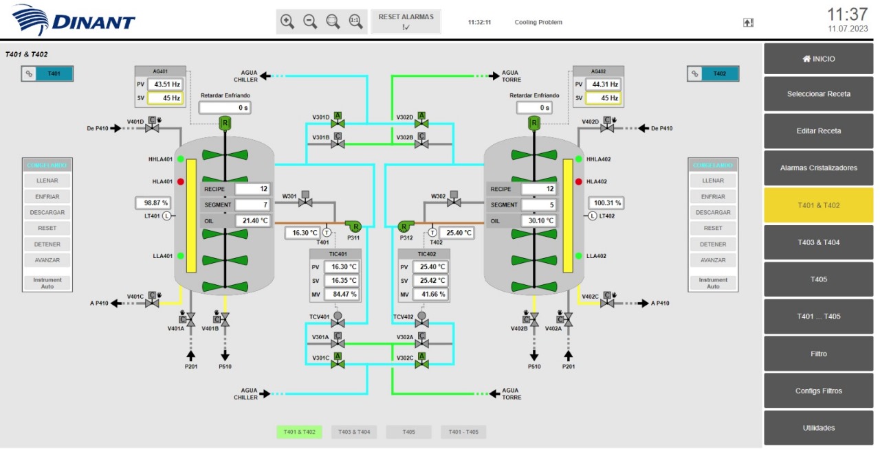 DINANT production plant running the atvise® SCADA system