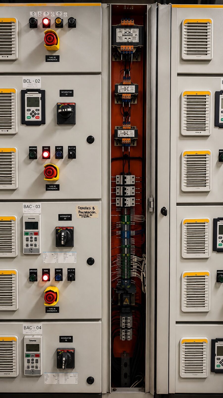 Centro de control de motores de la estación de captación